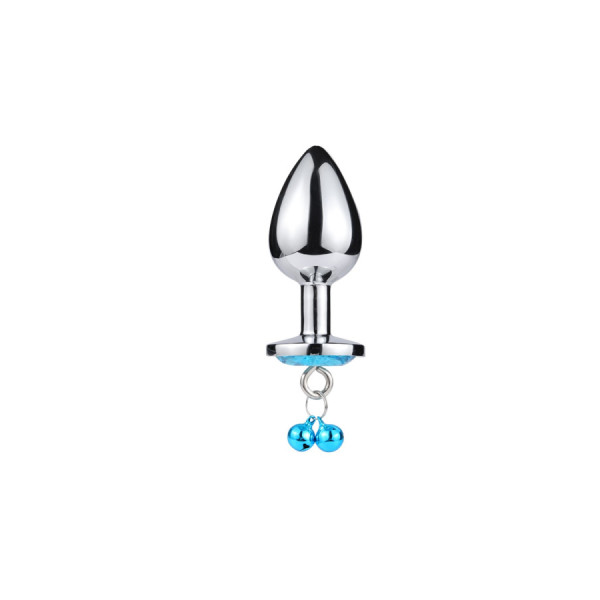 Plug bijou aluminium bleu avec clochettes Taille M JINGLE 